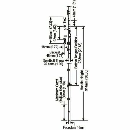 STRYBUC Manual Tongue Lock Ext 850-8778163